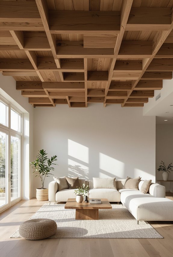 staggered recessed layered wood