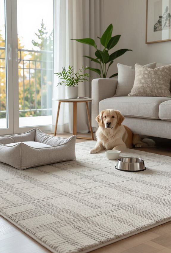 stain resistant low pile rugs
