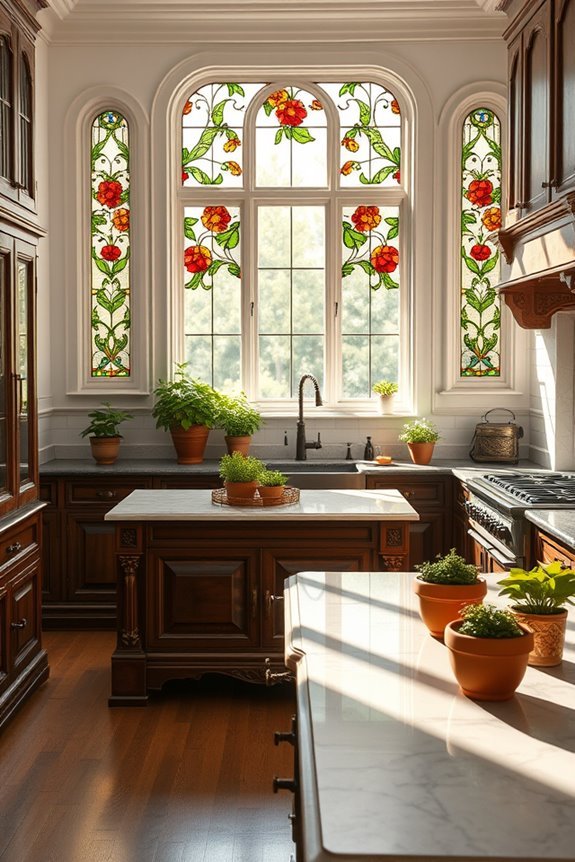 stained glass kitchen accents