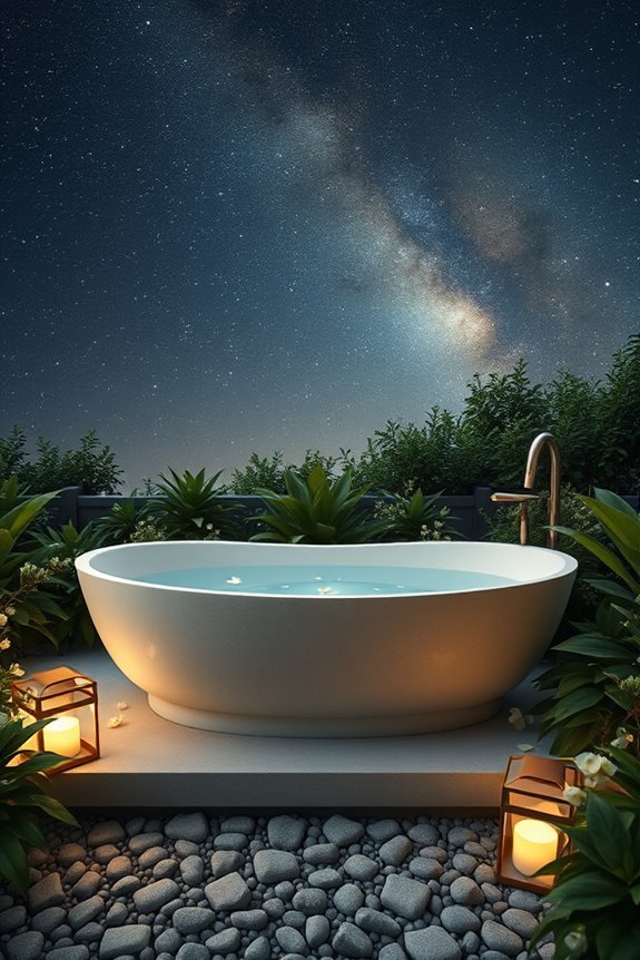 stargazing bathtub relaxation experience