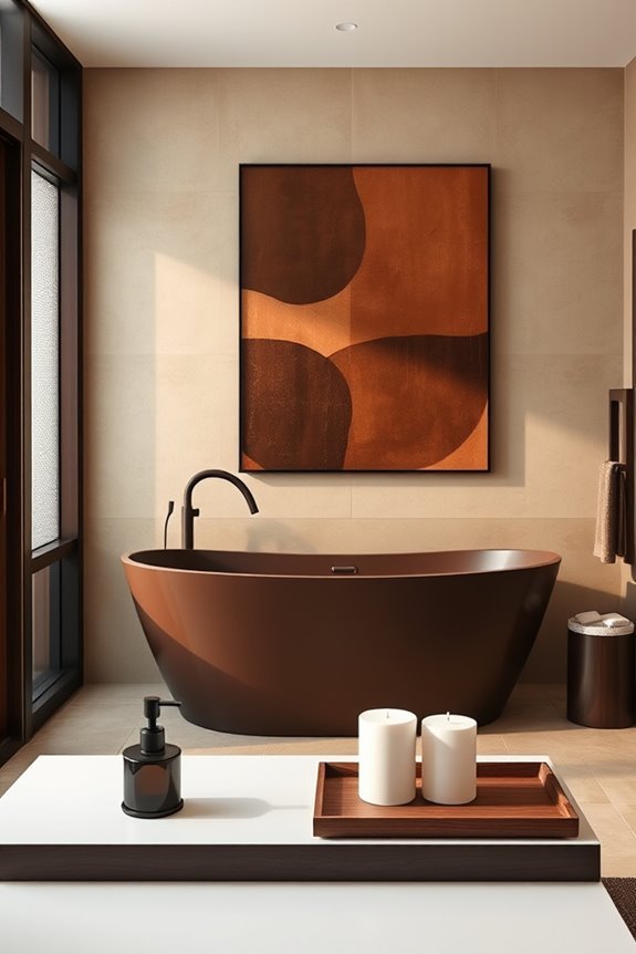 statement brown artwork enhancement