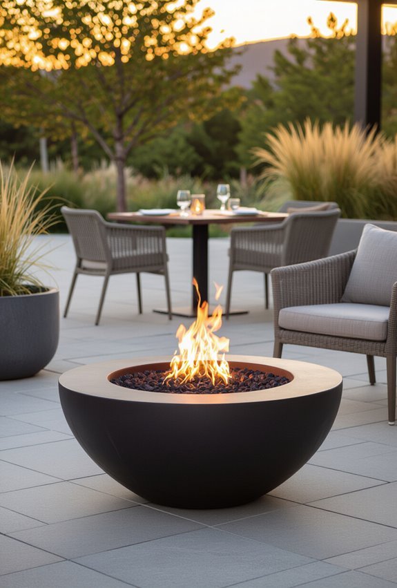 statement fire pit centerpiece