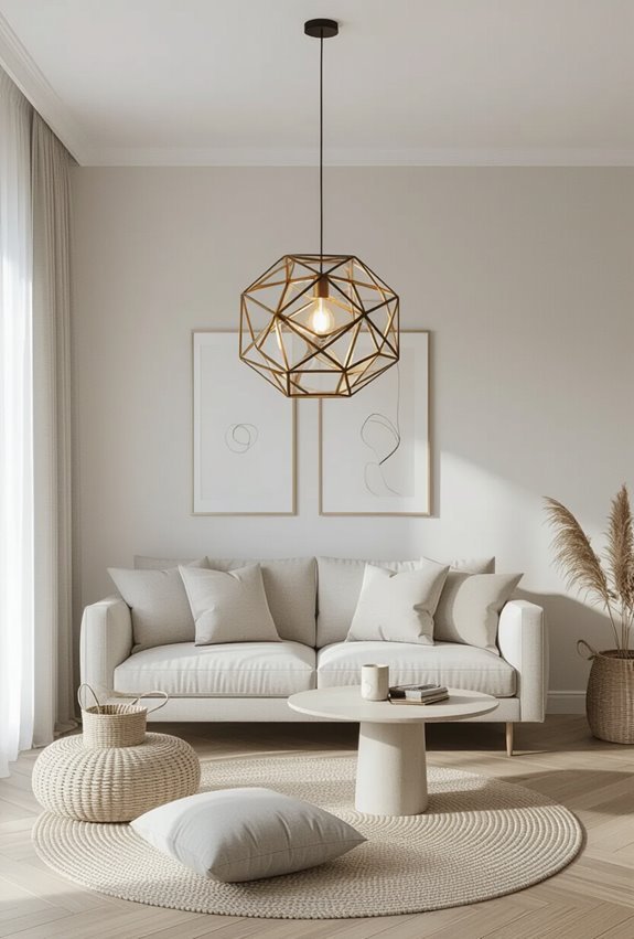 statement lighting creates focal point