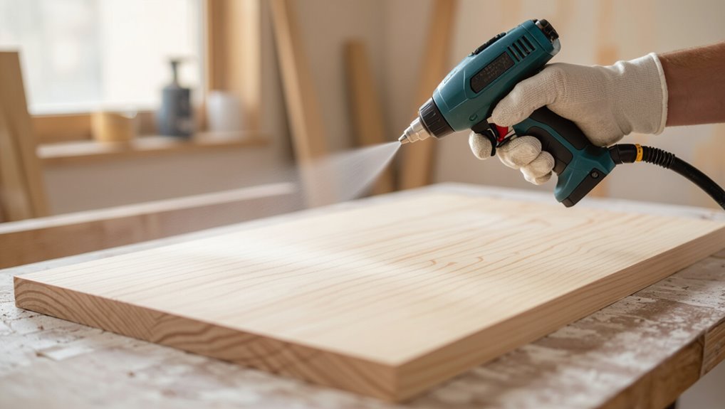 steady spray thin layers