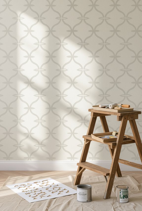 stencil crafted lasting accent walls