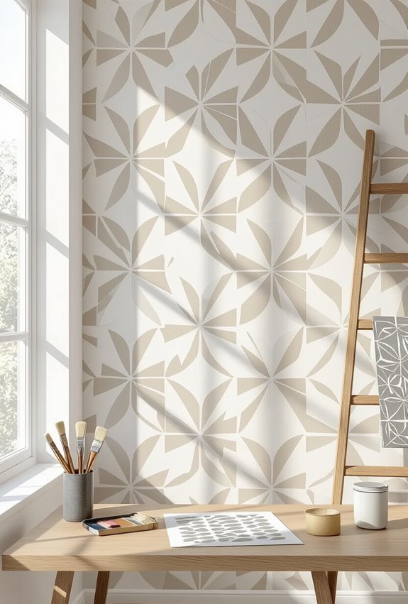 stencil driven patterned wall designs