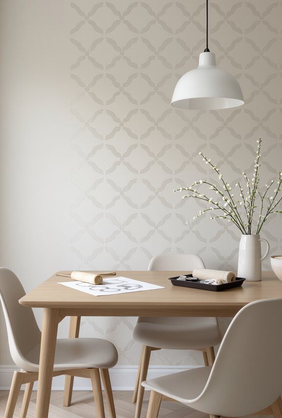 stencil or decal statement wall