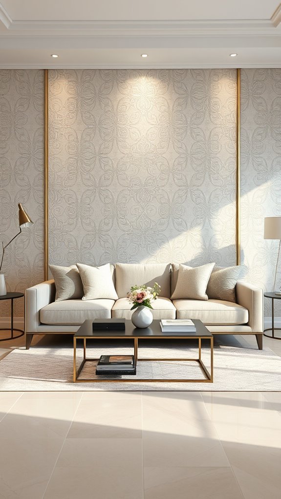 stenciled patterns enhance decor