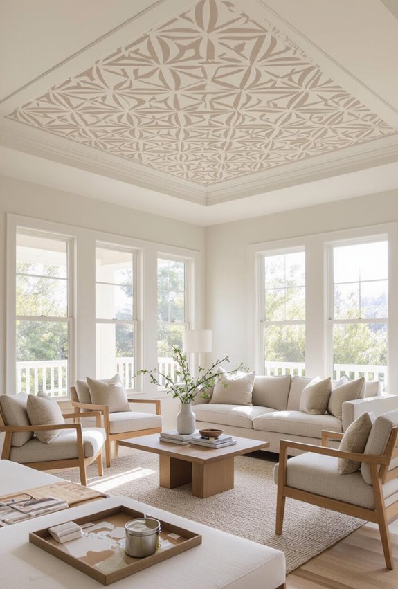 stenciled repeatable hand painted ceilings