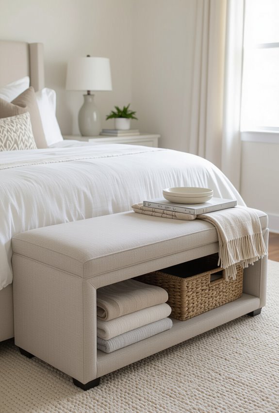 storage bench and ottoman