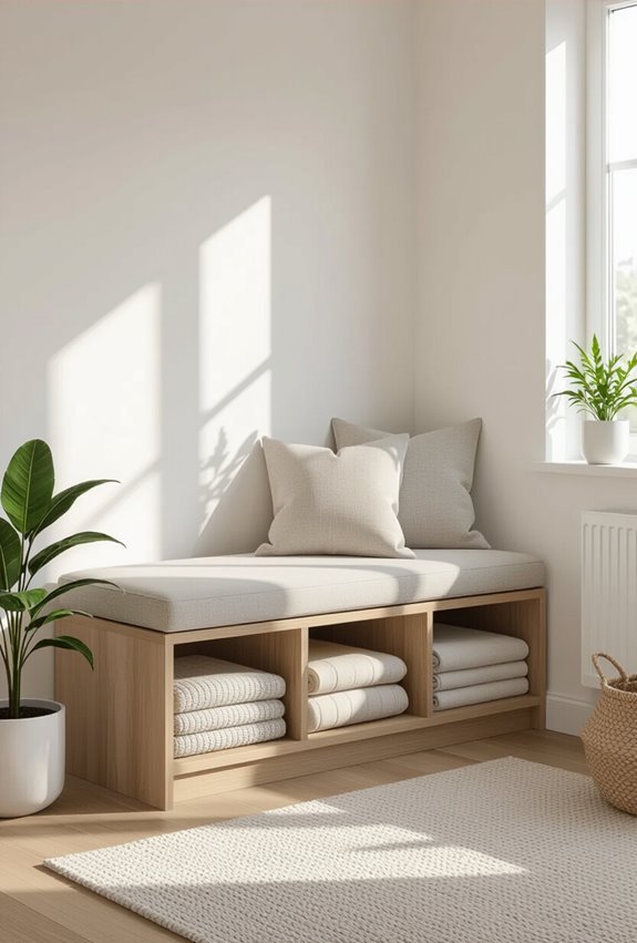 storage benches with hidden compartments