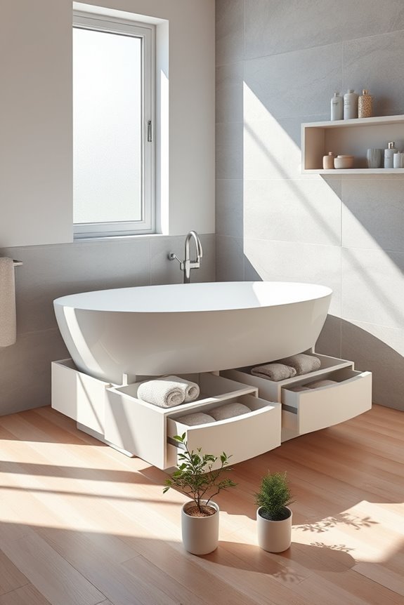 storage enhanced bathing experience