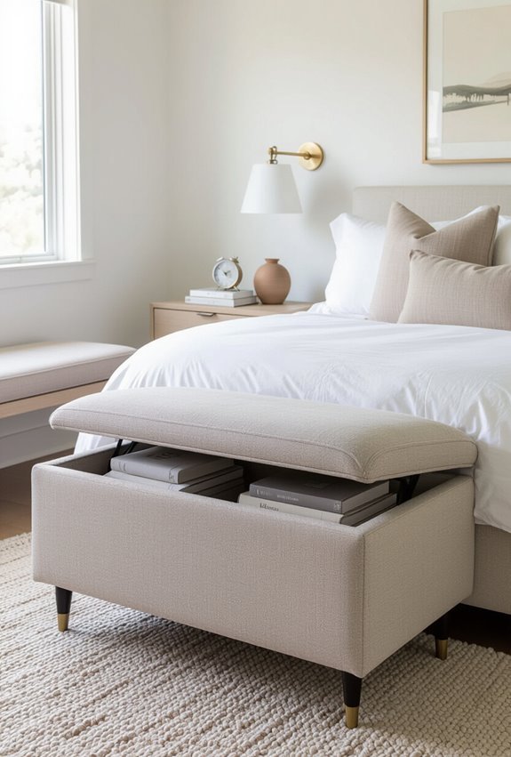 storage ottoman and bench