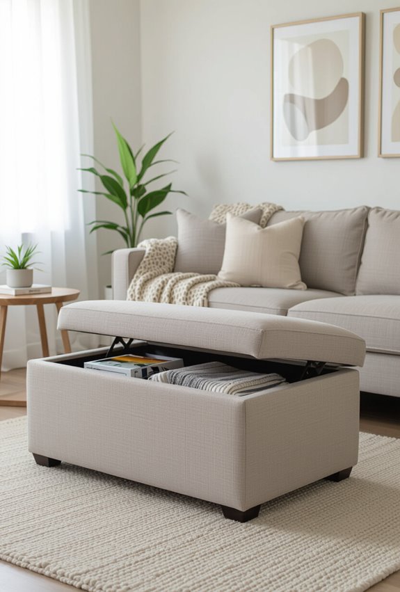 storage ottomans hide clutter