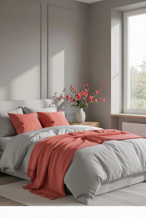 storm grey with coral