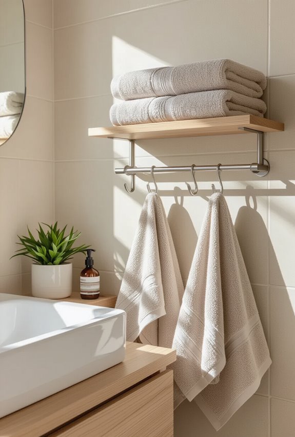 strategic accessible spaced towel placement