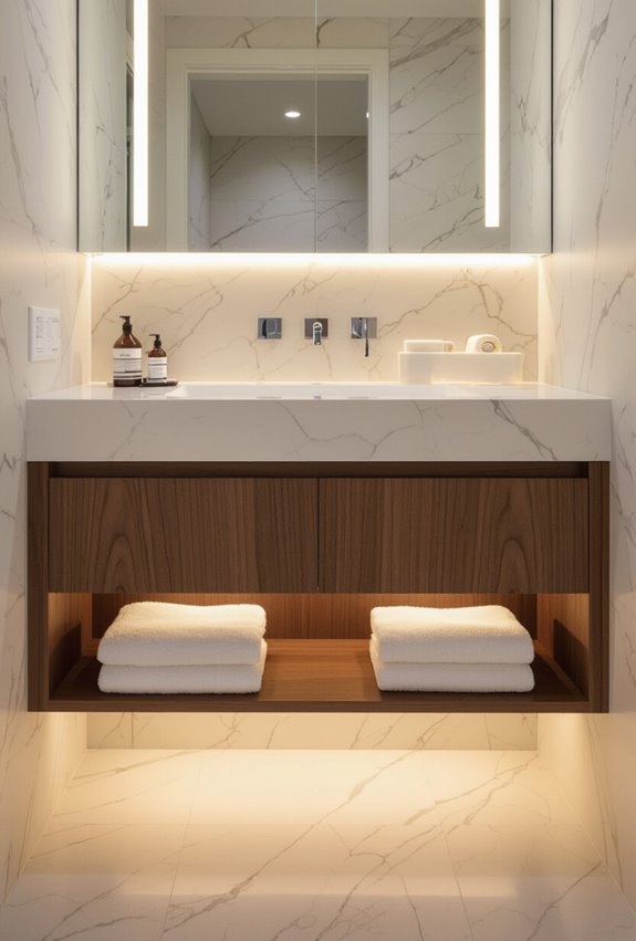 streamlined bespoke concealed storage