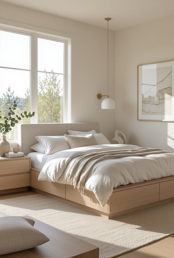 streamlined integrated bedside storage
