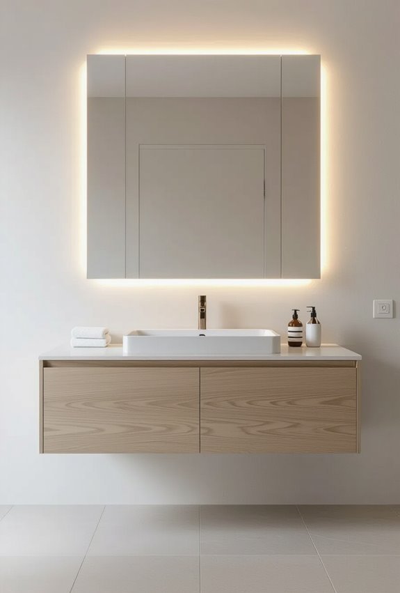 streamlined shadow free vanity lighting