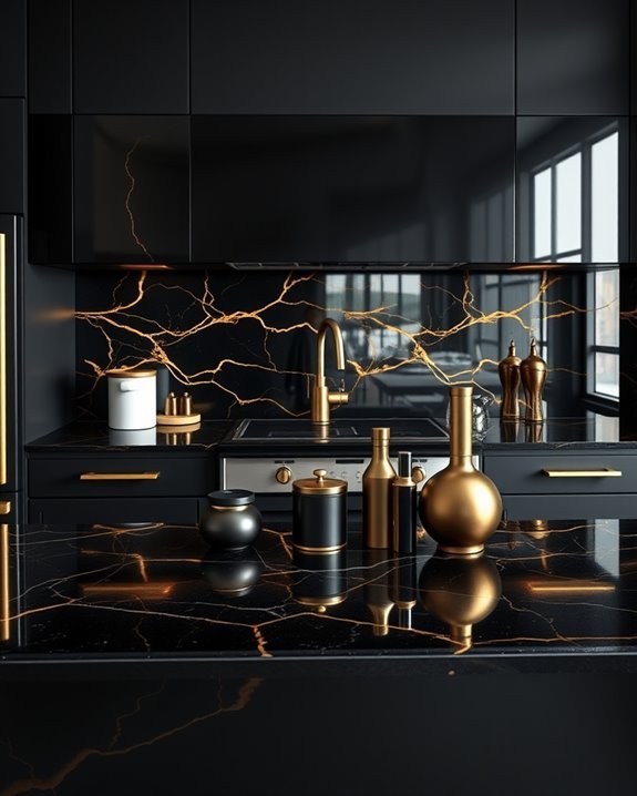 striking black and gold