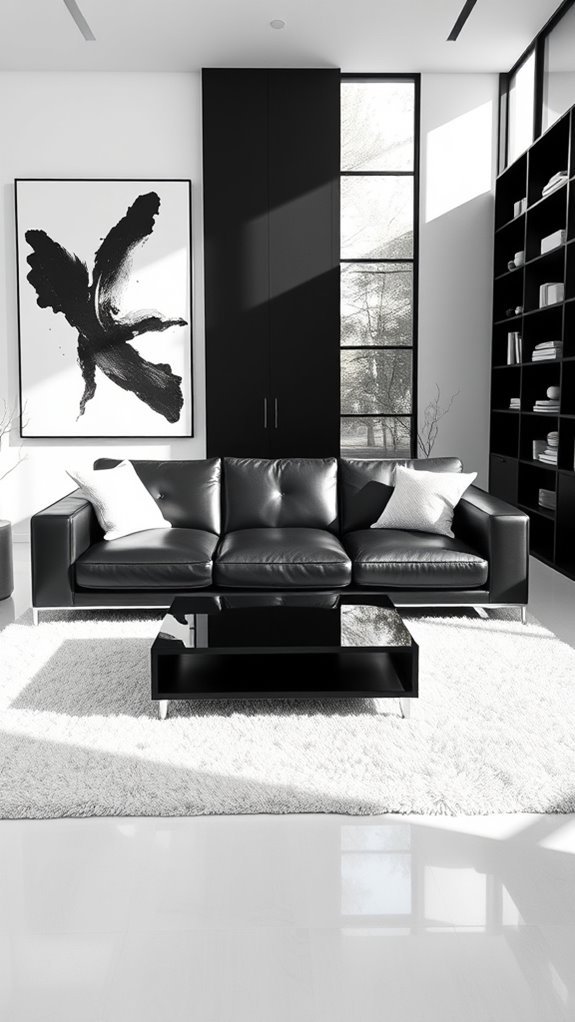 striking black and white contrasts