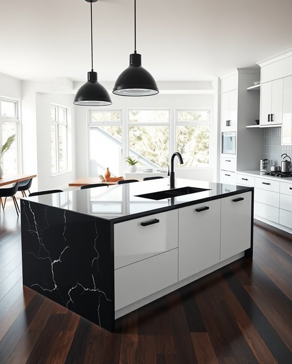 striking black and white