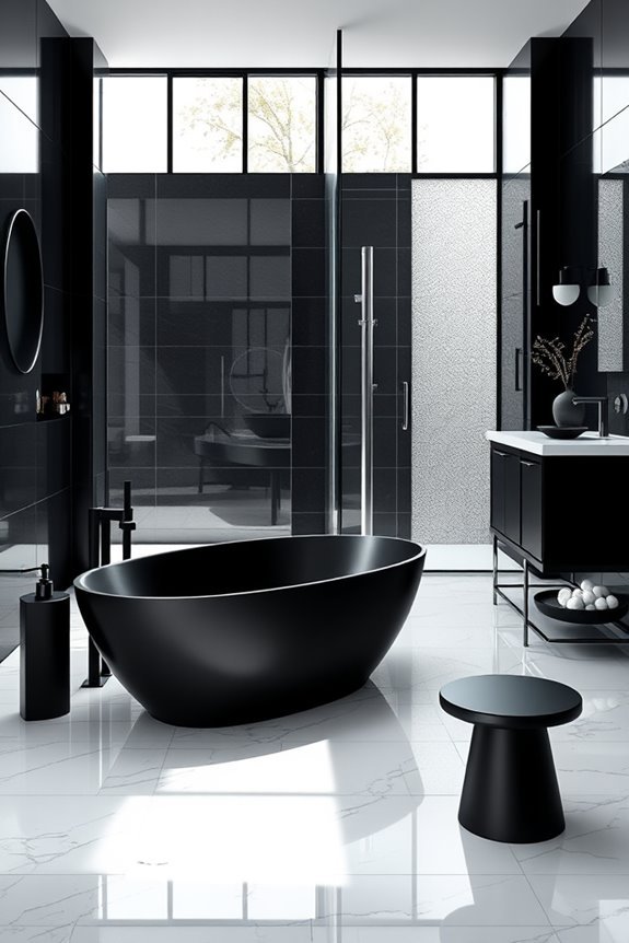striking black and white