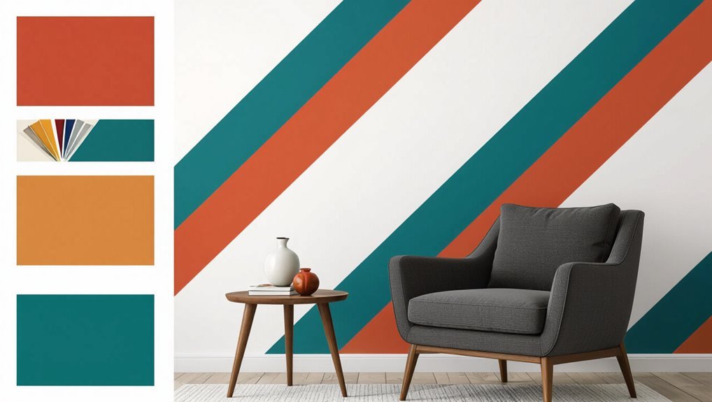 striking diagonal stripe contrasts