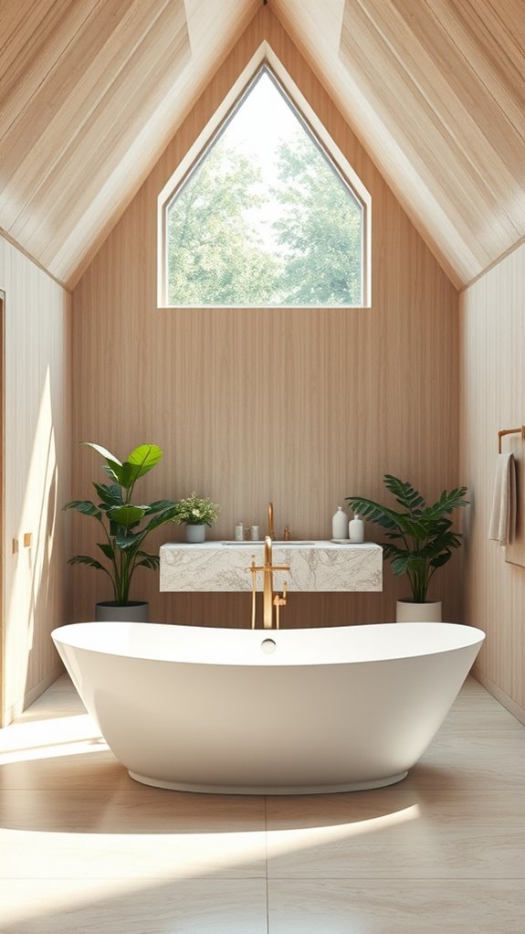 striking statement bathtub centerpiece
