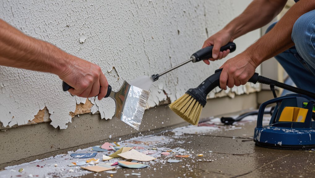 strip scrape brush clean