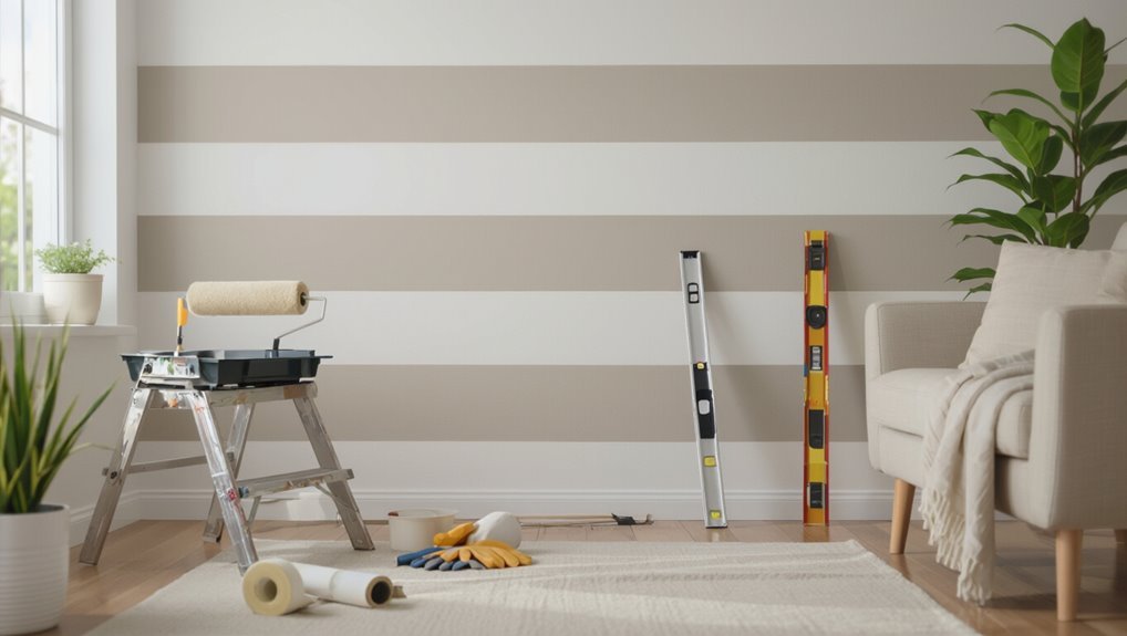 stripe painting step guide