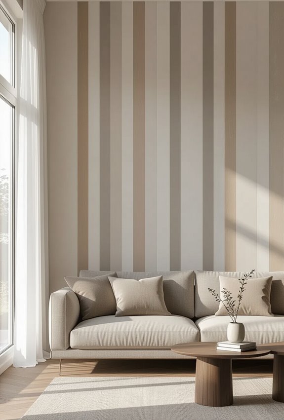 stripes alter perceived room dimensions
