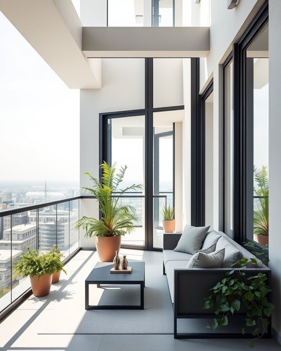 stunning balcony glass windows
