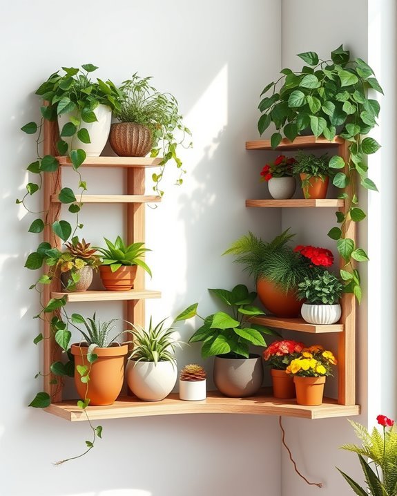 stunning corner shelf display
