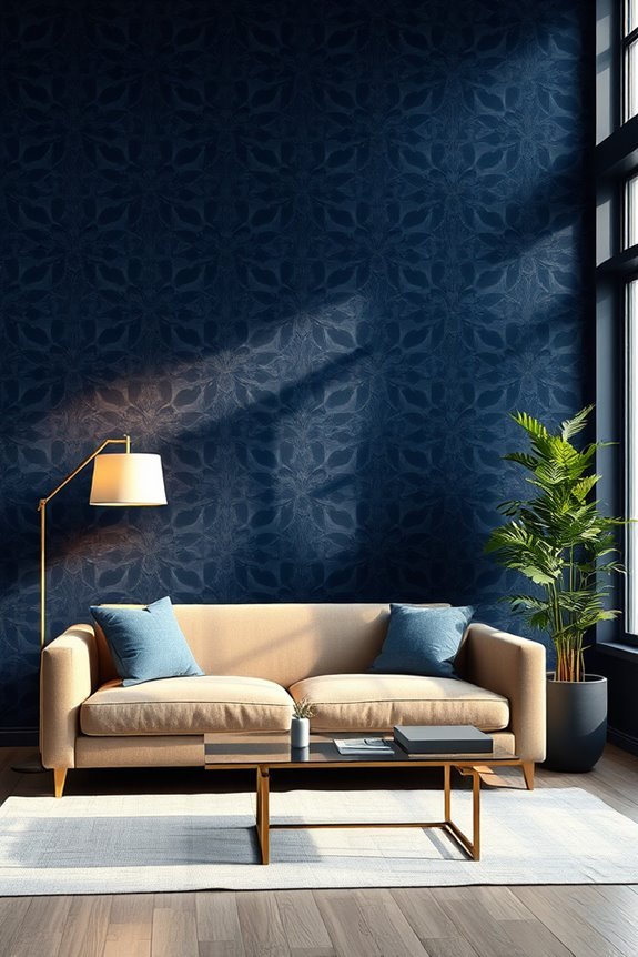 stunning deep navy wallpaper