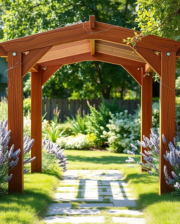 stunning natural wood arbors
