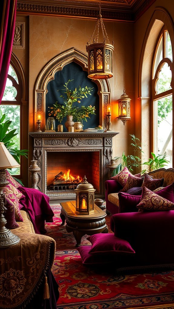 stunningly designed fireplace features