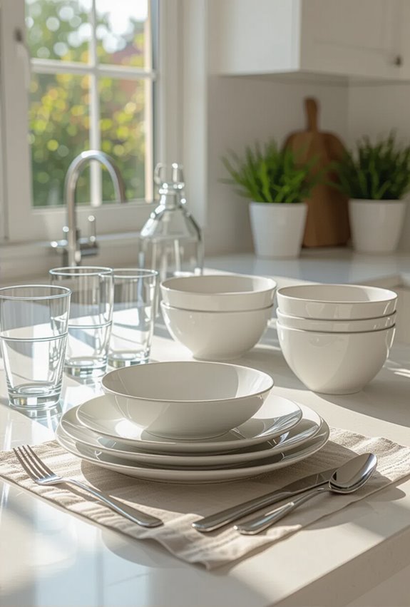sturdy stackable everyday dishware