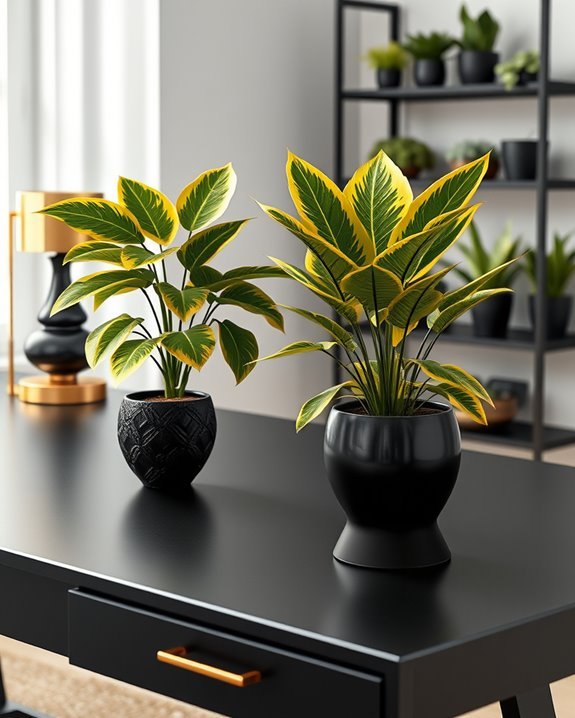 stylish air purifying office plants