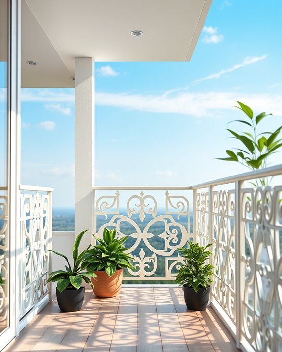 stylish aluminum balcony railings