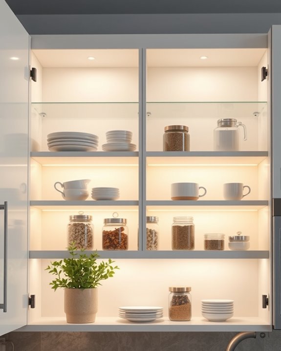 stylish ambient cabinet lighting
