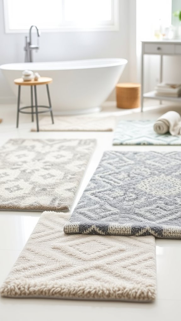 stylish and cozy bath mats