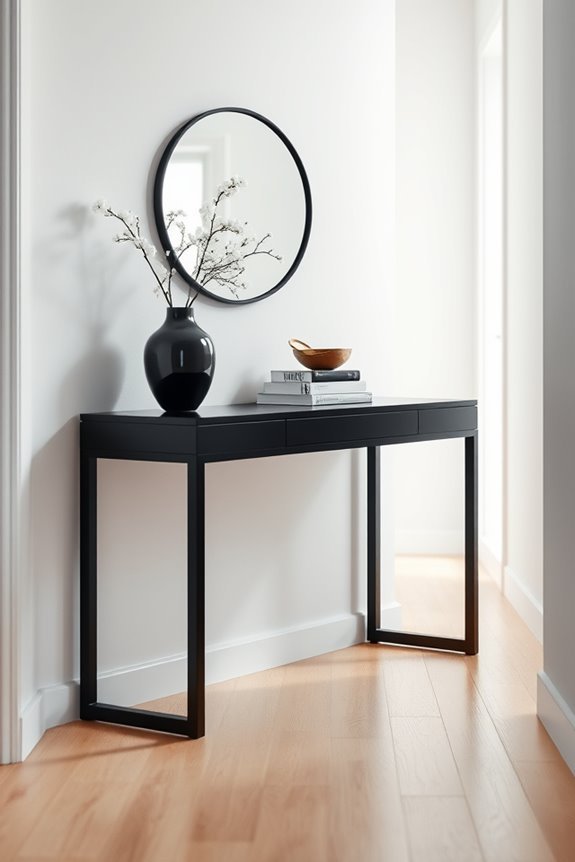 stylish and functional hallway console