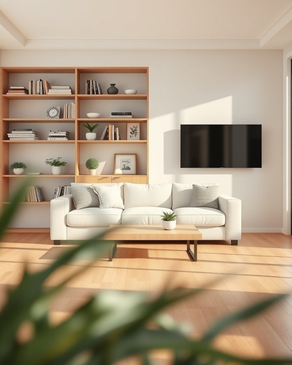 stylish and functional shelving