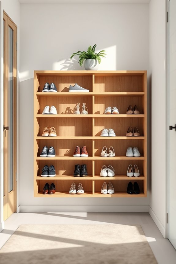 stylish and organized footwear storage