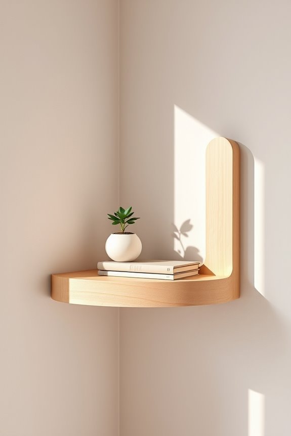 stylish and practical corner shelves