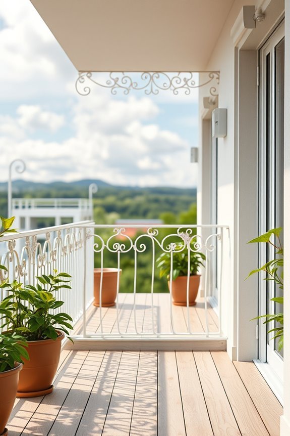 stylish balcony decorative railings