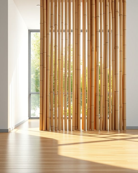 stylish bamboo space dividers