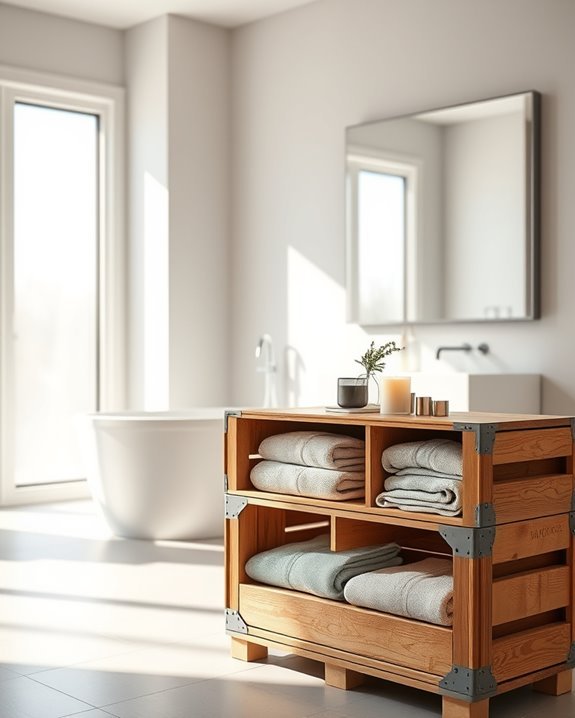 stylish bathroom storage solution