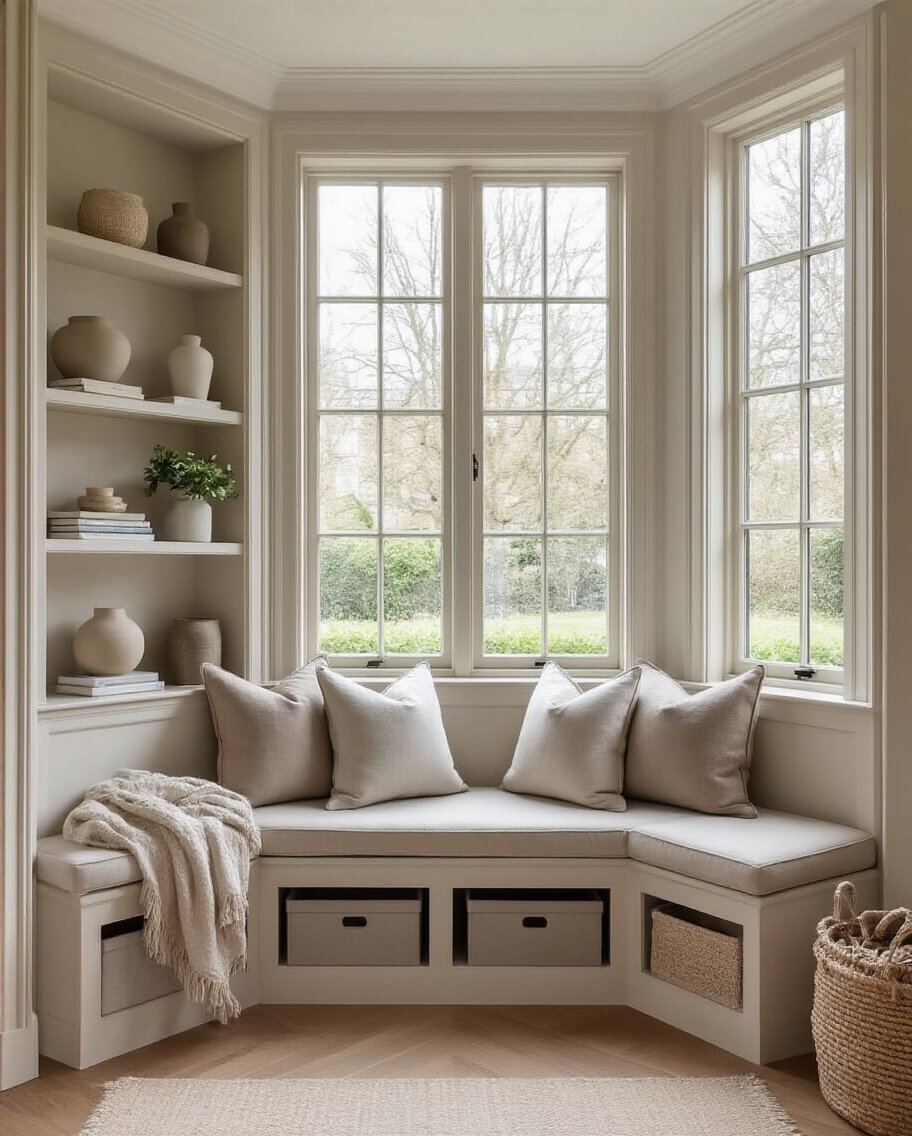 stylish bay window storage